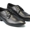Men's Formal Black Leather Laceup Shoe With Bella